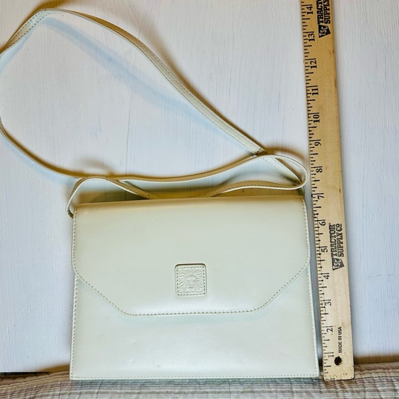 Vintage Anne Klein for Calderon Cream Leather Crossbody Bag – Genuine Leather - Picture 1 of 11